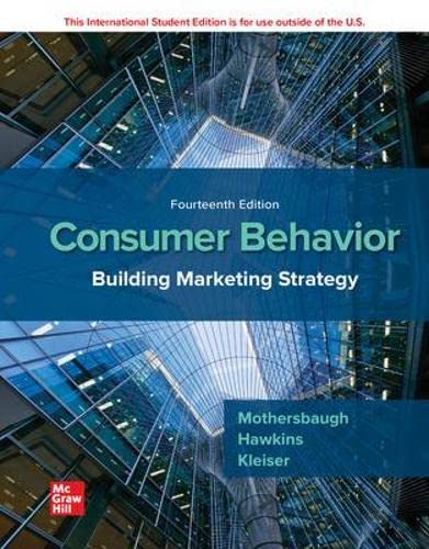 Beispielbild fr ISE Consumer Behavior: Building Marketing Strategy zum Verkauf von Better World Books