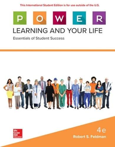 Stock image for ISE P.O.W.E.R. Learning and Your Life: Essentials of Student Success for sale by Books Puddle