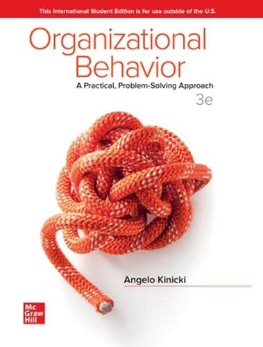 Beispielbild fr ISE Organizational Behavior: A Practical, Problem-Solving Approach zum Verkauf von Blackwell's