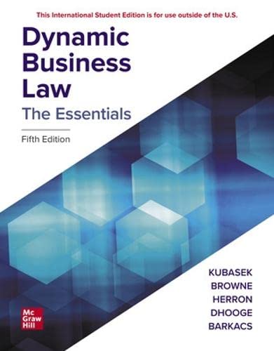Beispielbild fr Dynamic Business Law: The Essentials zum Verkauf von Books Unplugged