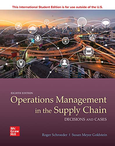 Imagen de archivo de ISE OPERATIONS MANAGEMENT IN THE SUPPLY CHAIN: DECISIONS & CASES (ISE HED IRWIN OPERATIONS/DEC SCIENCES) a la venta por Bulrushed Books