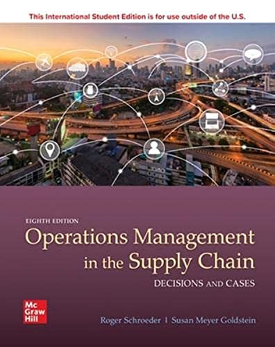 Stock image for ISE OPERATIONS MANAGEMENT IN THE SUPPLY CHAIN: DECISIONS & CASES (ISE HED IRWIN OPERATIONS/DEC SCIENCES) for sale by GF Books, Inc.