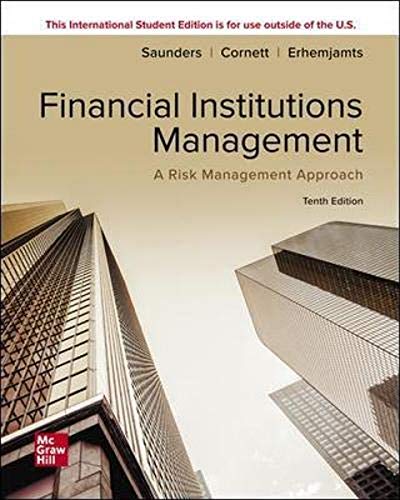 Imagen de archivo de ISE Financial Institutions Management: A Risk Management Approach (ISE HED IRWIN FINANCE) a la venta por BGV Books LLC