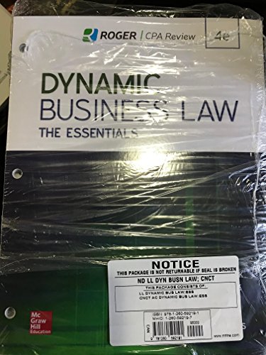 Beispielbild fr Dynamic Business Law: The Essentials zum Verkauf von Books From California