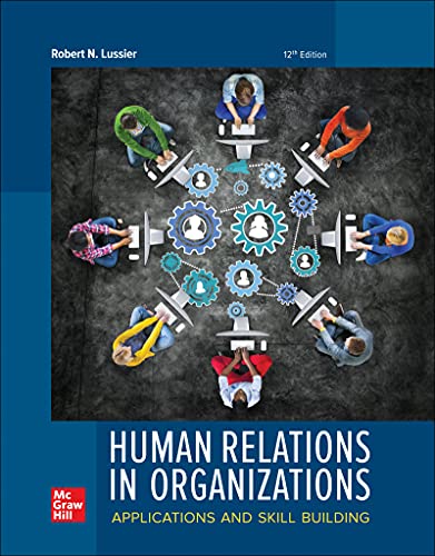 Beispielbild fr Human Relations in Organizations: Applications and Skill Building zum Verkauf von BooksRun