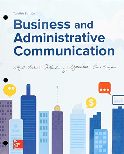 Imagen de archivo de Loose-leaf for Business and Administrative Communication a la venta por BooksRun