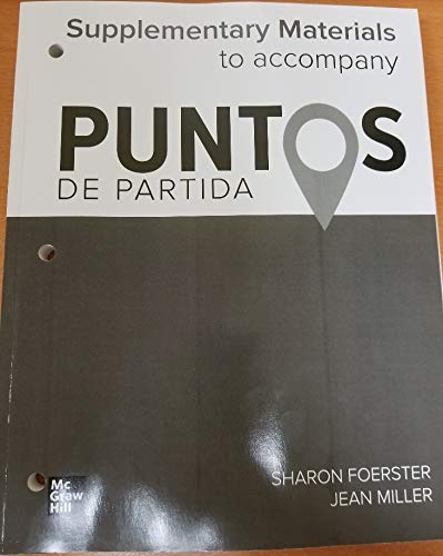 Beispielbild fr Supplementary Materials t/a Puntos de partida 11th Edition zum Verkauf von BooksRun