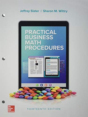 Stock image for GEN COMBO LL Practical Business Math Procedures with Handbook and Connect Access Card for sale by Indiana Book Company