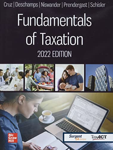Stock image for Fundamentals of Taxation 2022 Edition for sale by BooksRun