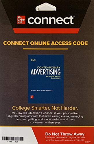 Stock image for Connect 1-Semester Access Card for Contemporary Advertising for sale by A Team Books
