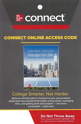 Imagen de archivo de CONNECT Access Card for Management: Leading & Collaborating in the Competitive World 14th Edition a la venta por BooksRun
