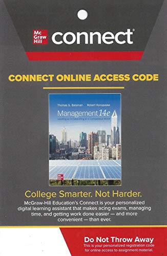 Stock image for CONNECT Access Card for Management: Leading & Collaborating in the Competitive World 14th Edition for sale by BooksRun