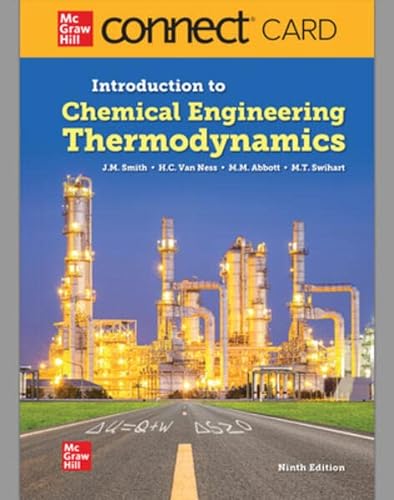 Imagen de archivo de Connect Access Card for Introduction to Chemical Engineering Thermodynamics, 9th Edition a la venta por Facetextbooks