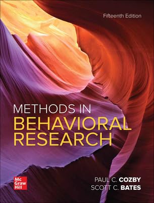 Imagen de archivo de Loose Leaf for Methods in Behavioral Research a la venta por Best Value for You