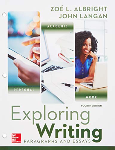 Stock image for Gen Combo LL Exploring Writing: Paragraphs & Essays; Connect Writing 3.0 Access Card [With Access Code] for sale by Buchpark