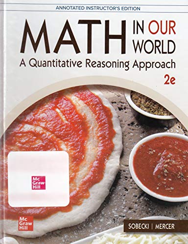 Stock image for Math in our World: A Quantitative Reasoning Approach 2e( Annotated Edition) for sale by BooXX in Stock