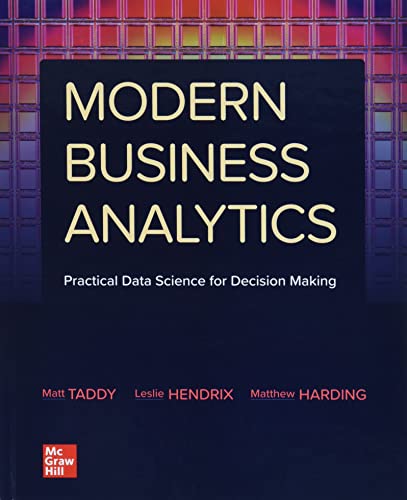 Beispielbild fr Modern Business Analytics zum Verkauf von BooksRun