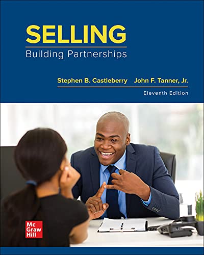 Beispielbild fr Looseleaf for Selling: Building Partnerships (11th Edition) zum Verkauf von Wrigley Books