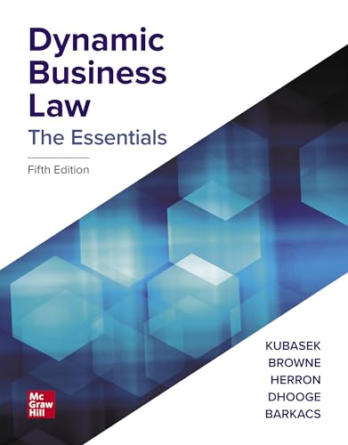 Imagen de archivo de Loose Leaf for Dynamic Business Law: The Essentials a la venta por HPB-Red