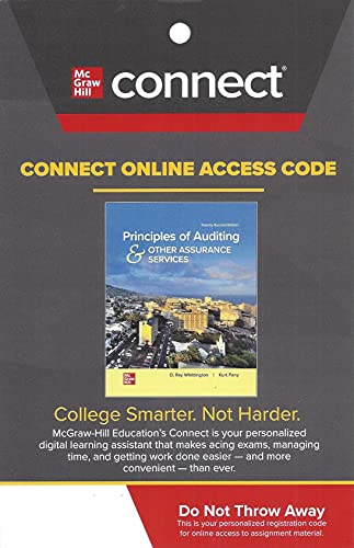 Beispielbild fr Connect Access Card for Principles of Auditing & Other Assurance Services, 22nd Edition zum Verkauf von GF Books, Inc.