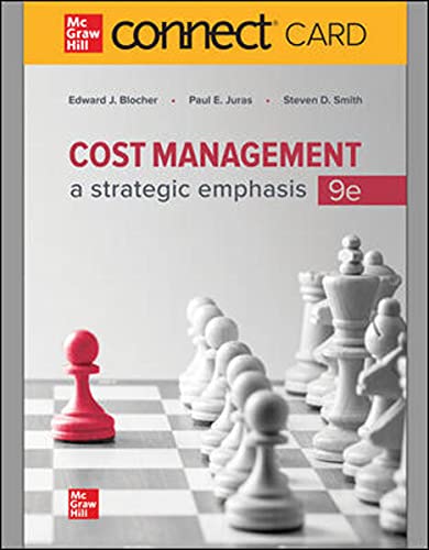 Stock image for Connect Access Card for Cost Management: A Strategic Emphasis 9th for sale by Facetextbooks