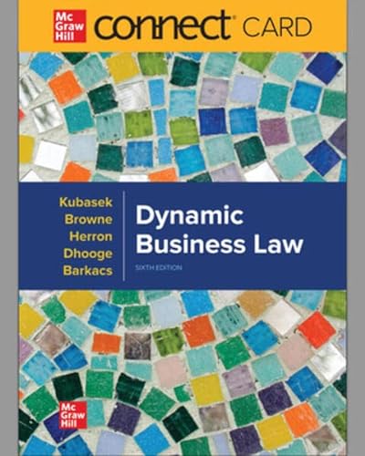Beispielbild fr Connect Access Card for Dynamic Business Law, 6th Edition zum Verkauf von BooksRun