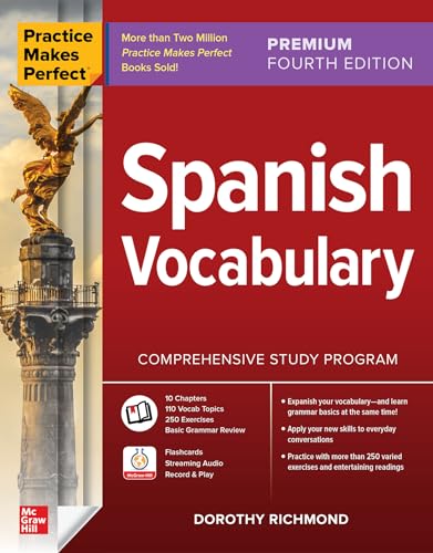 Imagen de archivo de Practice Makes Perfect: Spanish Vocabulary, Premium Fourth Edition a la venta por GF Books, Inc.