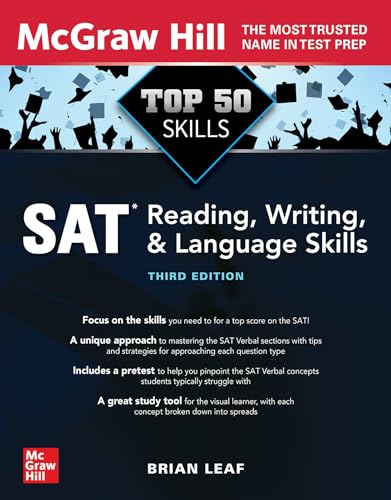 9781264274789: Top 50 SAT Reading, Writing, and Language Skills, Third Edition (Mcgraw Hill; the Most Trusted Name in Test Prep)