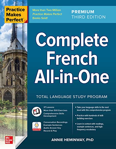 Beispielbild fr Practice Makes Perfect: Complete French All-in-One, Premium Third Edition zum Verkauf von BooksRun