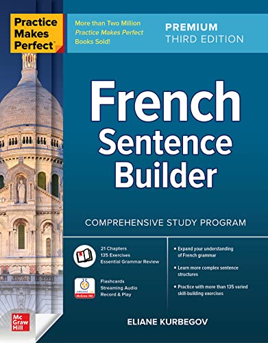 Stock image for Practice Makes Perfect: French Sentence Builder, Premium Third Edition for sale by Books From California