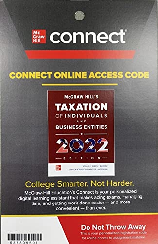 Stock image for Connect Access for McGraw Hill's Taxation of Individuals and Business Entities 2022 Edition for sale by Greenway