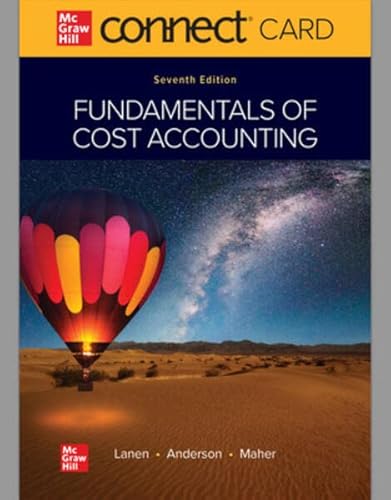 Beispielbild fr Connect Access Card for Fundamentals of Cost Accounting 7th Edition zum Verkauf von A Team Books