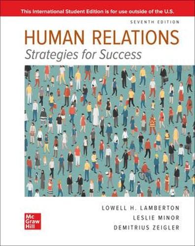 Beispielbild fr Human Relations ISE zum Verkauf von Blackwell's