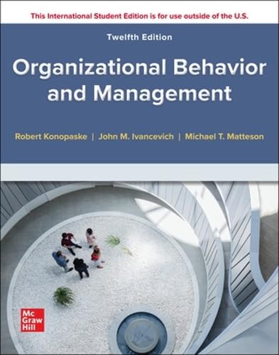 Stock image for ISE Organizational Behavior and Management for sale by ThriftBooks-Atlanta