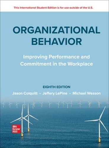 Beispielbild fr ISE Organizational Behavior: Improving Performance and Commitment in the Workplace zum Verkauf von Monster Bookshop