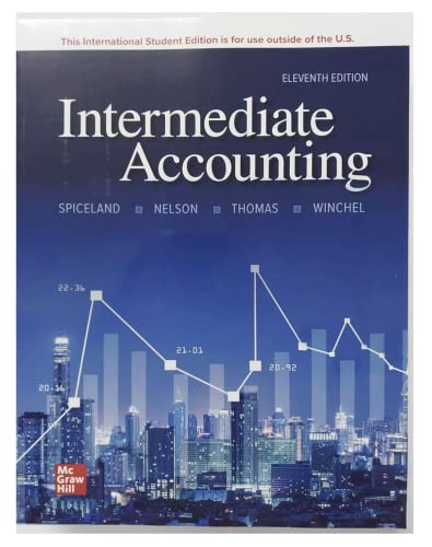 Imagen de archivo de ISE Intermediate Accounting 11th Edition, David Spiceland, (Textbook only) a la venta por GF Books, Inc.