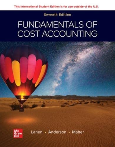 Stock image for ISE Fundamentals of Cost Accounting for sale by Monster Bookshop