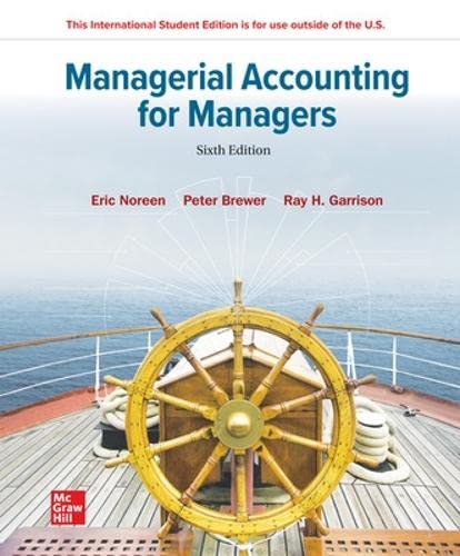 Beispielbild fr ISE Managerial Accounting for Managers zum Verkauf von Books Puddle