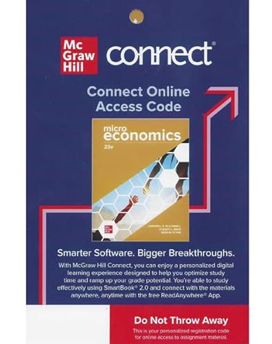 Beispielbild fr Connect Access Code Card for Microeconomics, 23rd edition zum Verkauf von BooksRun