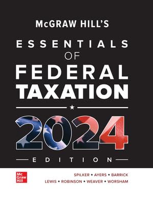 Beispielbild fr McGraw-Hill's Essentials of Federal Taxation 2024 Edition zum Verkauf von BooksRun