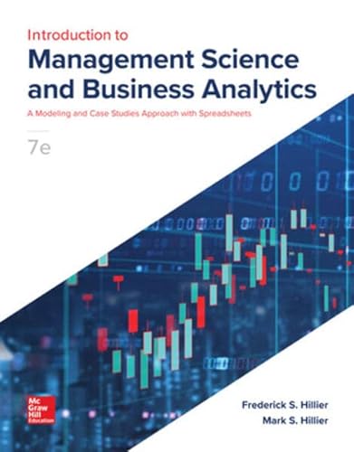 Stock image for Loose Leaf for Introduction to Management Science and Business Analytics: A Modeling and Case Studies, 7th edition for sale by BooksRun