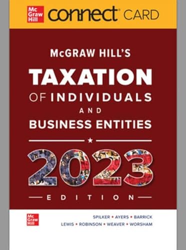 Stock image for Connect Access Card for McGraw-Hill's Taxation of Individuals and Business Entities 2023 Edition 14th Edition for sale by A Team Books