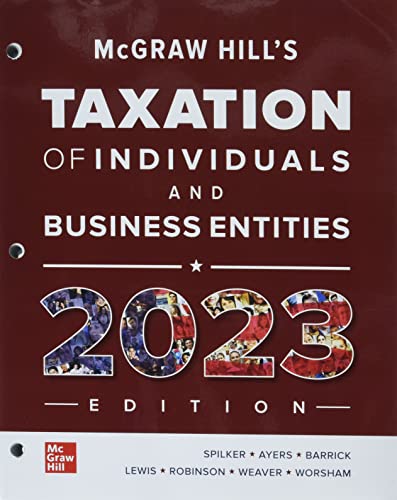 Beispielbild fr Loose Leaf for McGraw-Hill's Taxation of Individuals and Business Entities 2023 Edition zum Verkauf von HPB-Red