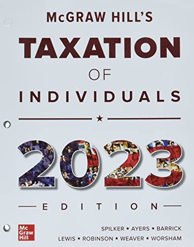 Beispielbild fr Loose Leaf for McGraw-Hill's Taxation of Individuals 2023 Edition zum Verkauf von Textbooks2go