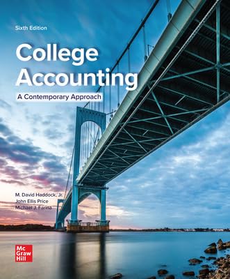 Beispielbild fr Loose Leaf For College Accounting (a Contemporary Approach) zum Verkauf von GreatBookPrices