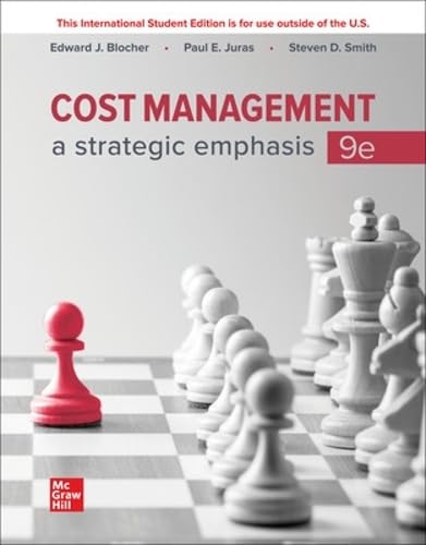 

Cost Management : A Strategic Emphasis