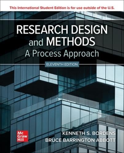 Beispielbild fr ISE Research Design and Methods: A Process Approach zum Verkauf von PetesCheapBooks