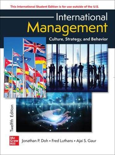 Imagen de archivo de Ise International Management: Culture, Strategy, And Behavior 12 ed a la venta por GreatBookPrices