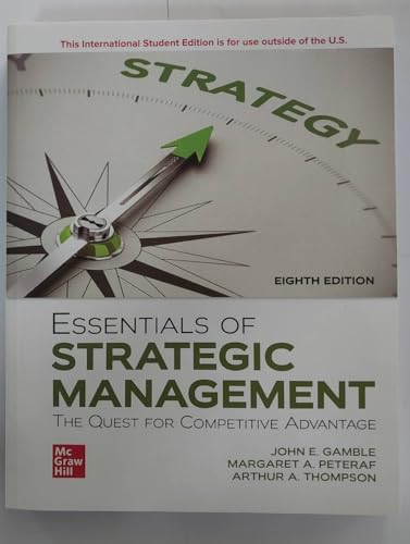 Imagen de archivo de Essentials of Strategic Management: The Quest for Competitive Advantage ISE a la venta por Blackwell's