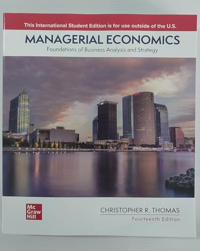 Imagen de archivo de Managerial Economics: Foundations of Business Analysis and Strategy ISE a la venta por Revaluation Books